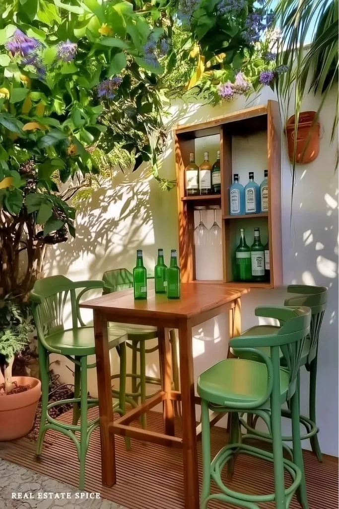 patio rule of 3 small patio with a bistro table and chairs