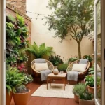 patio rule of 3 small patio with tiny patio small outdoor chairs potted plants small table