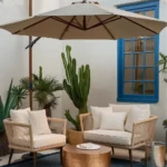 patio rule of 3 small patio with umbrella