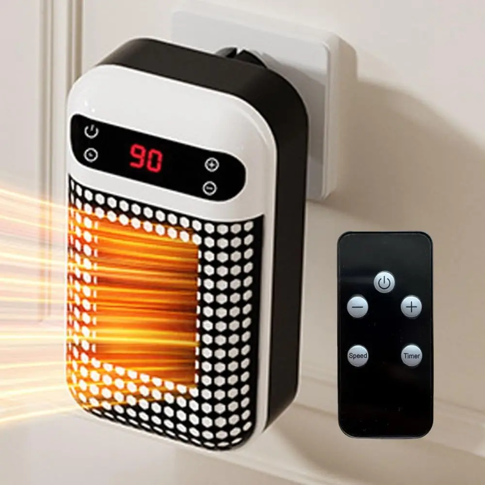 plug in small wall outlet heater with remote