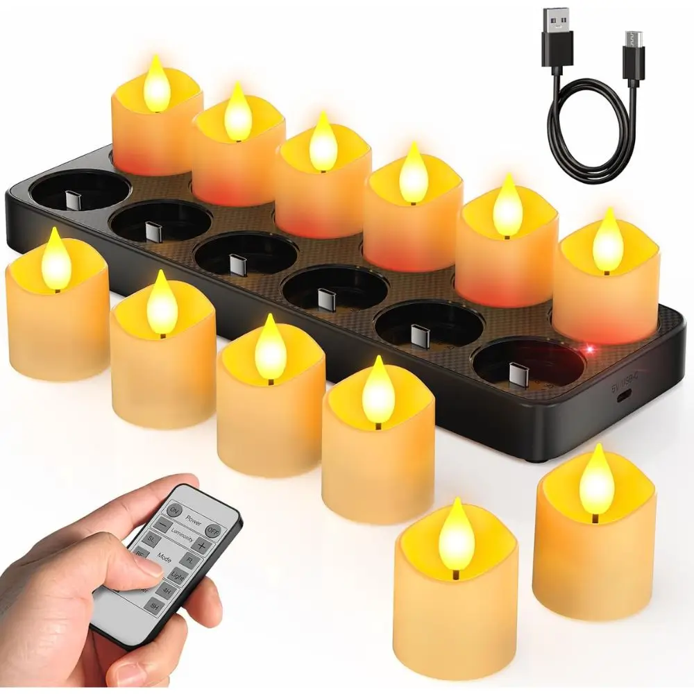 rechargeable tea lights with remote