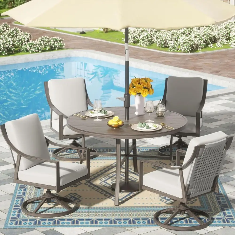 round outdoor dining set