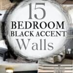 says 15 bedroom black accent walls with 7 photos of bedrooms beds with black accent walls below says wall ideas for you real estate spice