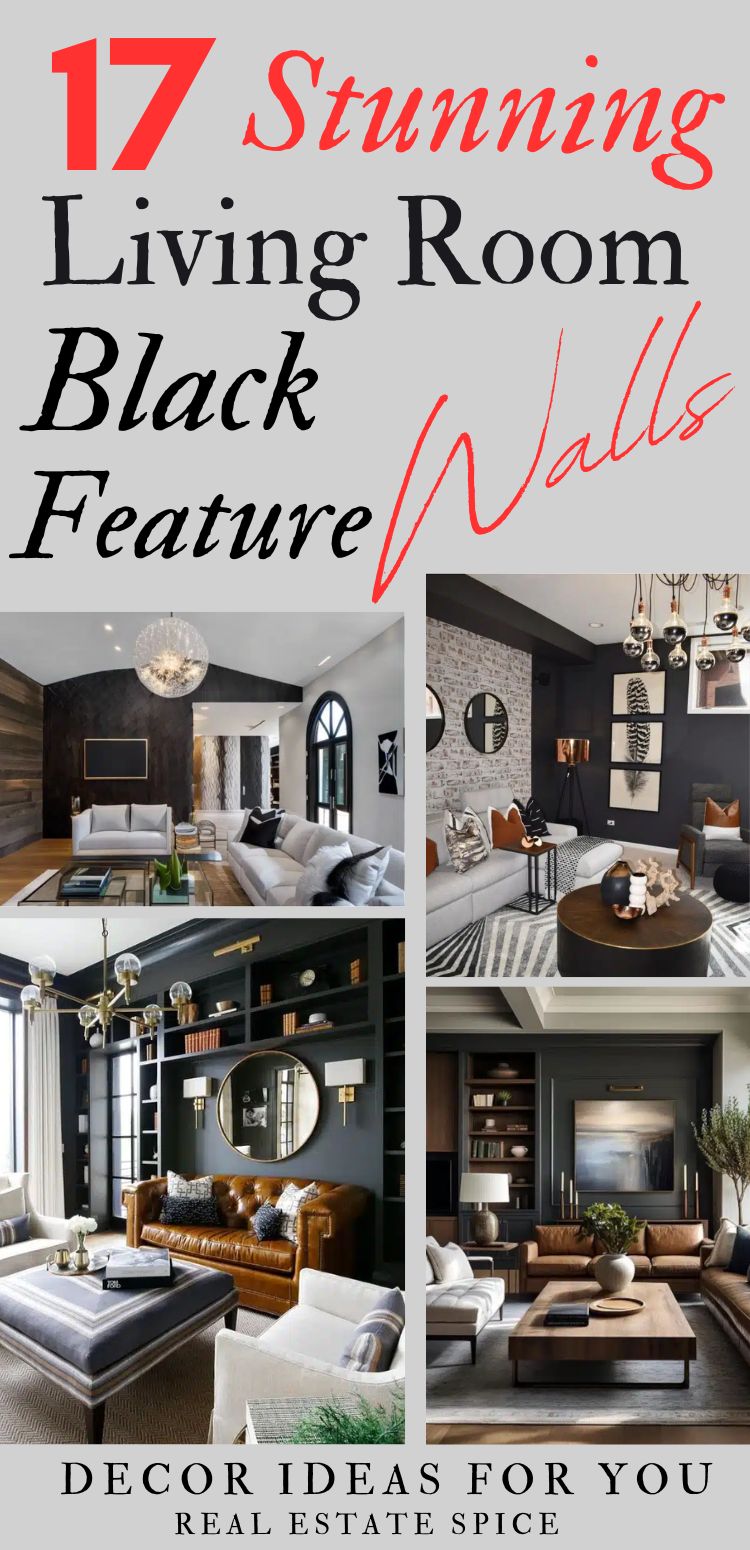 17 Chic Black Accent Wall Ideas For The Living Room