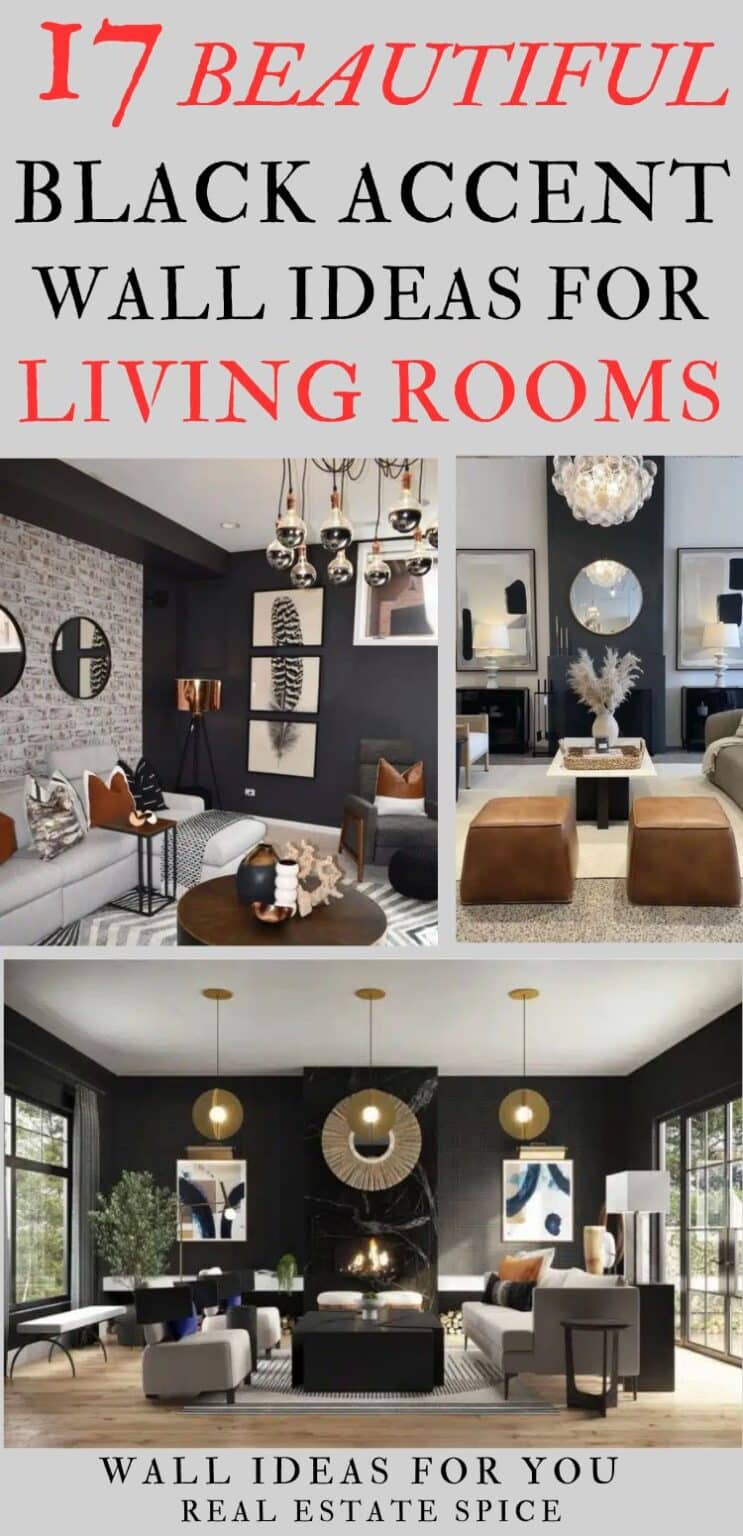 17 Chic Black Accent Wall Ideas For The Living Room