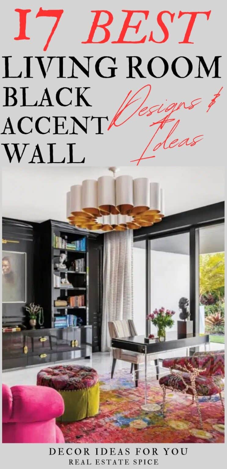 17 Chic Black Accent Wall Ideas For The Living Room