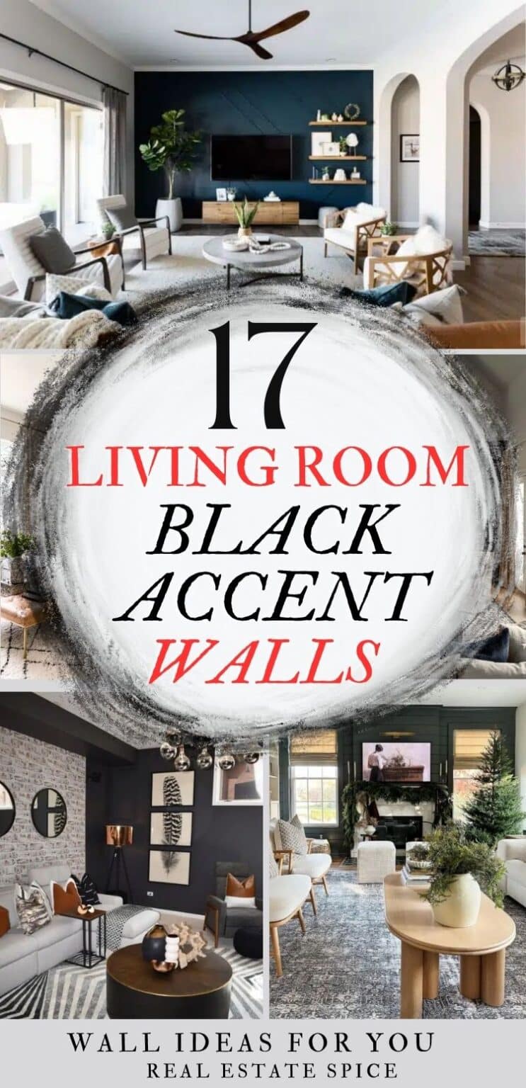 17 Chic Black Accent Wall Ideas For The Living Room