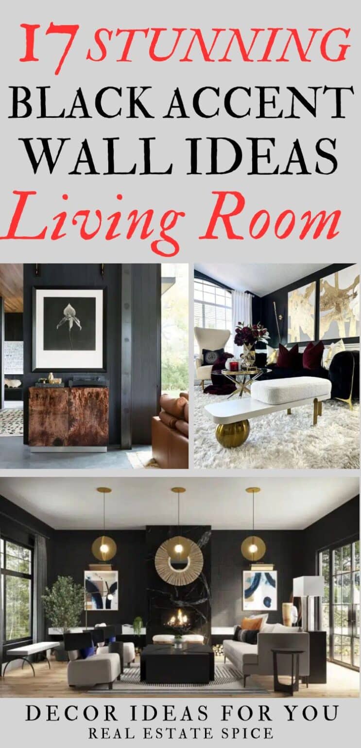 17 Chic Black Accent Wall Ideas For The Living Room