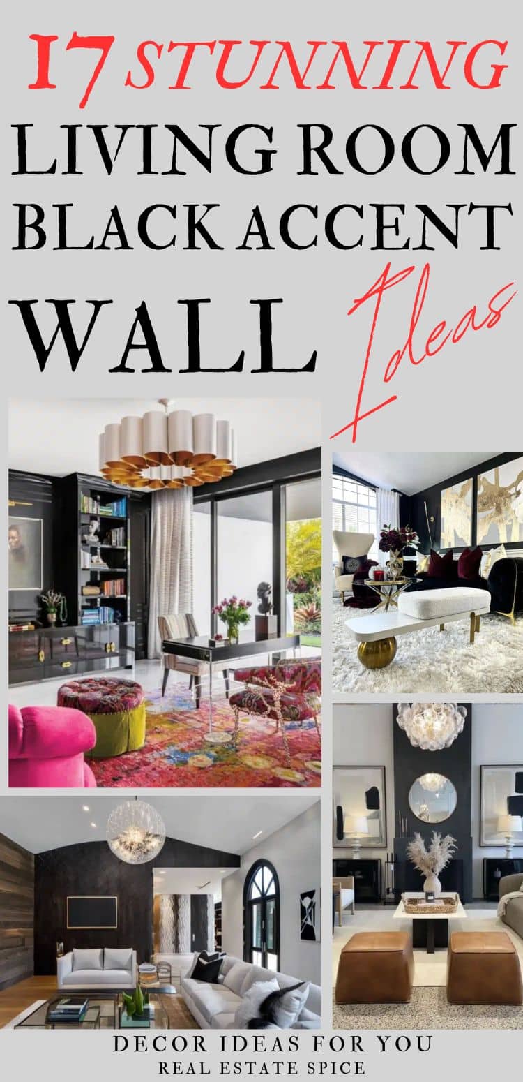 17 Chic Black Accent Wall Ideas For The Living Room
