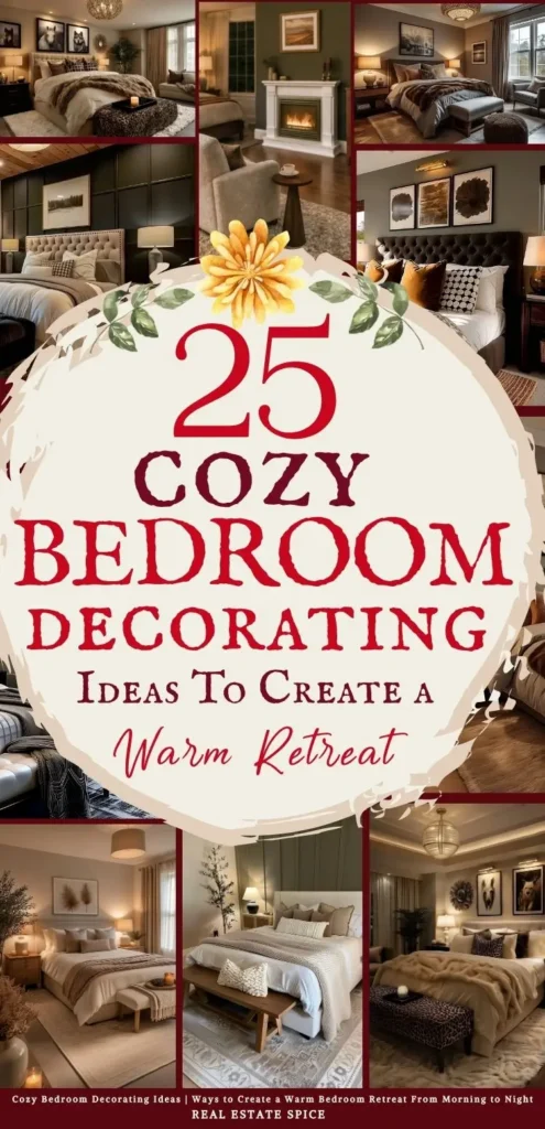 says 25 cozy bedroom decorating ideas to create a warm retreat with 8 photos of cozy bedrooms below says Cozy Bedroom Decorating Ideas | Ways to Create a Warm Bedroom Retreat From Morning to Night