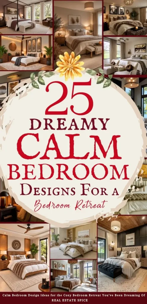 says 25 dreamy calm bedroom designs for a bedroom retreat with 8 photos of calm bedrooms below says Calm Bedroom Design Ideas for the Cozy Bedroom Retreat You’ve Been Dreaming Of