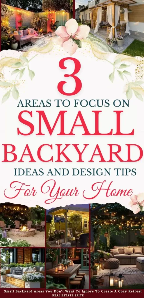 says 3 areas to focus on small backyard ideas and design tips for your home with 7 photos of small backyards below says Small Backyard Areas You Don’t Want To Ignore To Create A Cozy Retreat