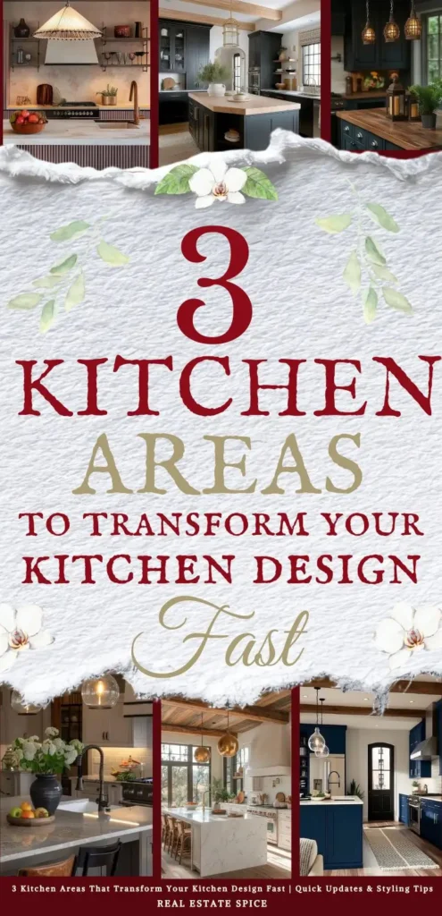 says 3 kitchen areas to transform your kitchen design fast with 6 photos of kitchens below says 3 Kitchen Areas That Transform Your Kitchen Design Fast Quick Updates & Styling Tips