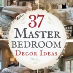 says 37 master bedroom decor ideas with 4 photos of master bedrooms with bedding wall art lighting benches below says the master bedroom decor guide plus easy design tips for you