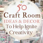 says 50 craft room ideas and decor to help ignite creativity with 4 photos of craft rooms below says the beautiful craft room decor and ideas guide for you