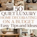 says 50 quiet luxury home decorating on a budget easy tips and ideas with 5 photos of home with quiet luxury interior design bedroom foyer console table living room neutral color spaces elegant homes