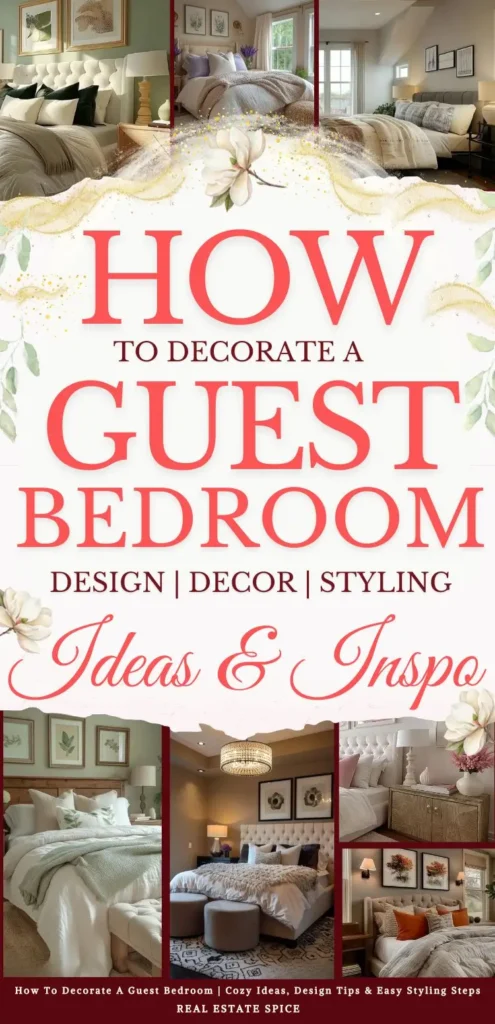 says how to decorate a guest bedroom design decor styling ideas and inspo with 7 photos of guest bedrooms below says How To Decorate A Guest Bedroom Cozy Ideas, Design Tips & Easy Styling Steps