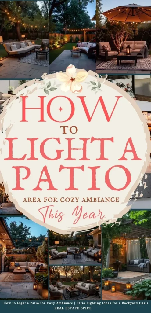 says how to light a patio area for cozy ambiance this year with 7 photos of patios with lighting below says How to Light a Patio for Cozy Ambiance Patio Lighting Ideas for a Backyard Oasis