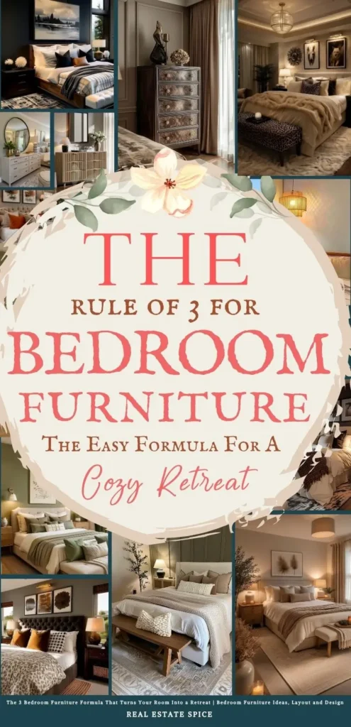 says the rule of 3 for bedroom furniture the easy formula for a cozy retreat with 8 photos of bedrooms with bedroom furniture below says The 3 Bedroom Furniture Formula That Turns Your Room Into a Retreat | Bedroom Furniture Ideas, Layout and Design