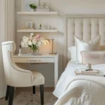 small bedroom with desk