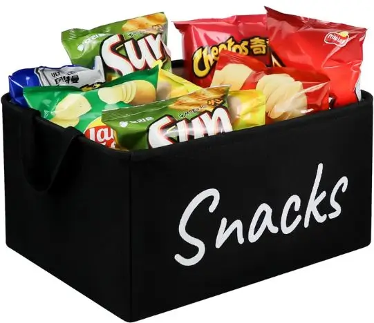 snack bin kitchen organization