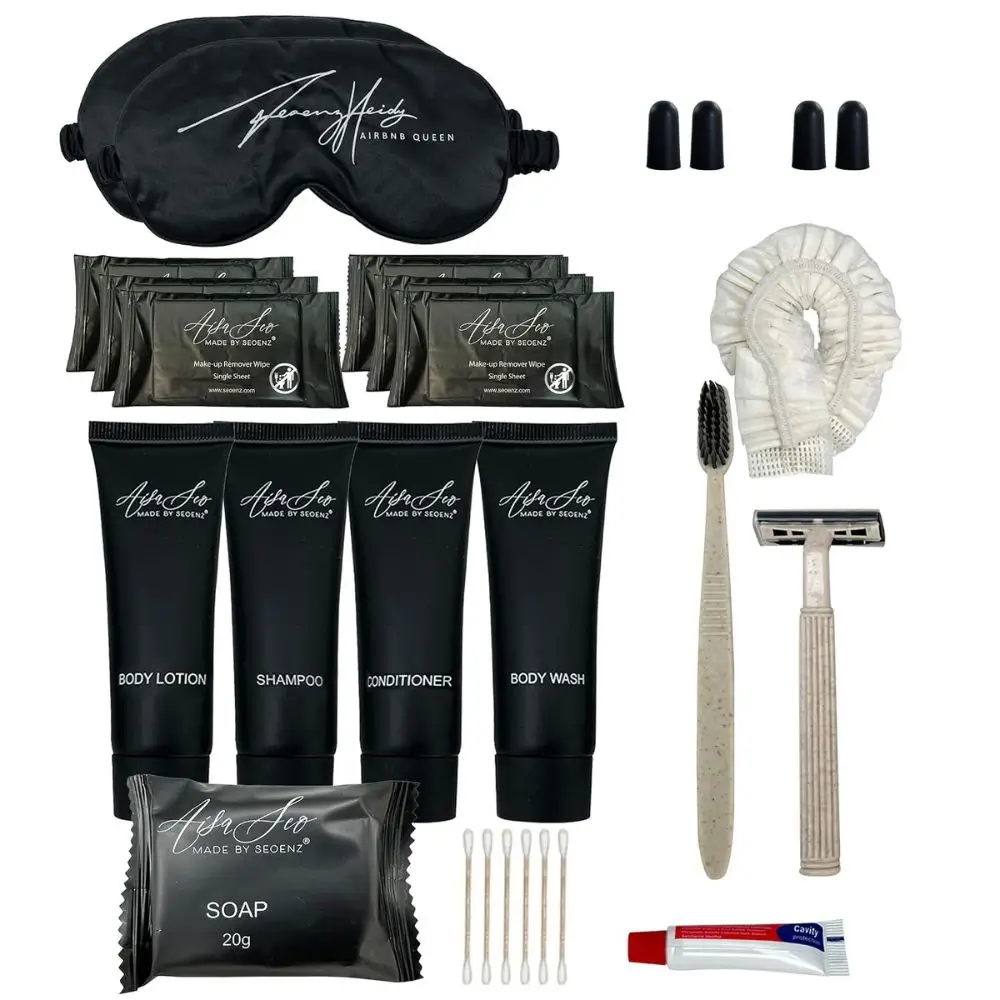 toiletry kit toothbrush soap razer shampoo