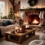 traditional christmas living room