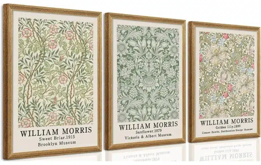 triptych wall art botanical