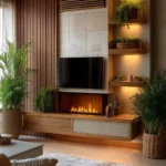 tv accent wall in living room