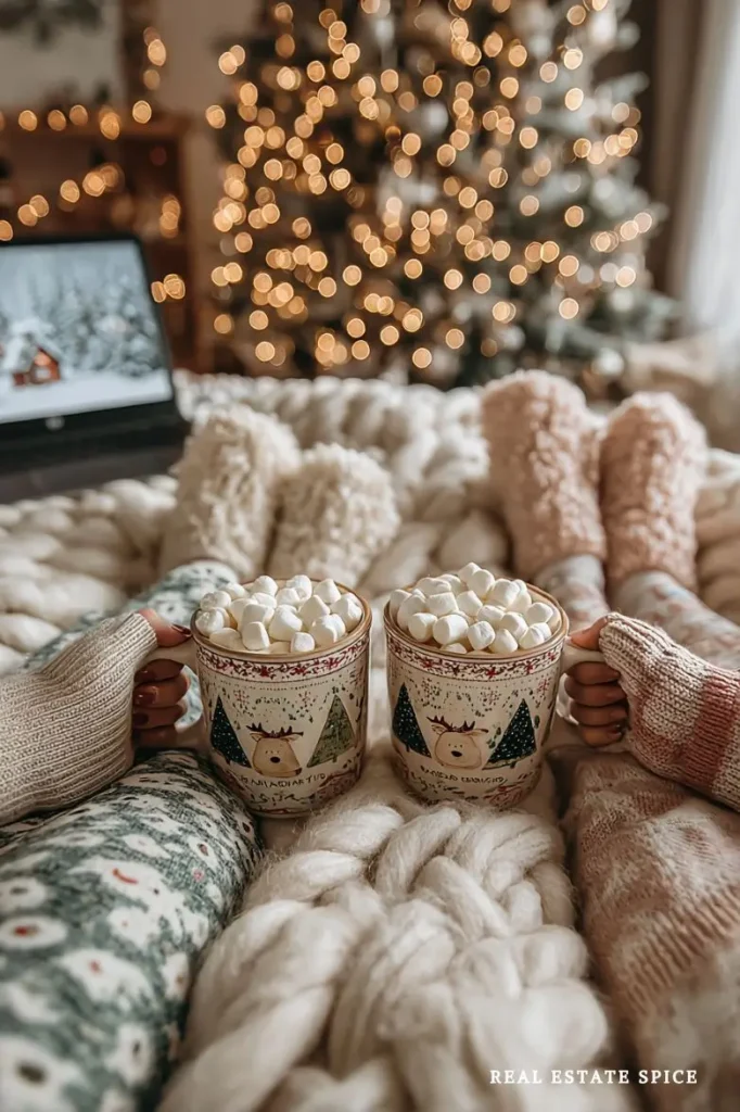 two children cozy on a couch with textured throw blanket