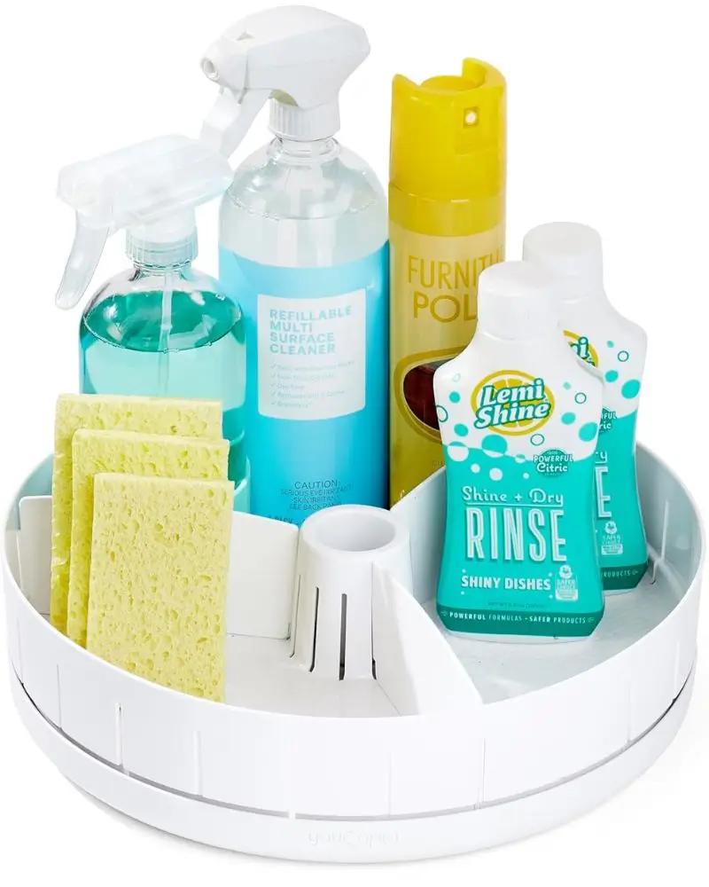under sink turn table caddy organizer