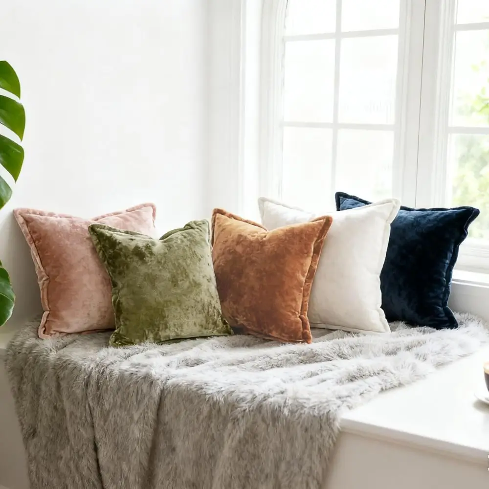 velvet euro shams pillows
