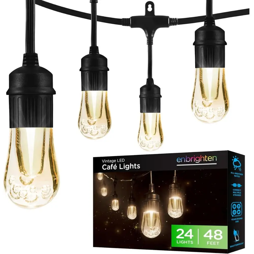 warm color outdoor waterproof shatterproof outdoor string lights