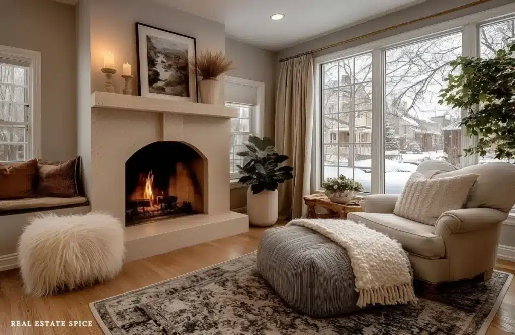 winter living room feature