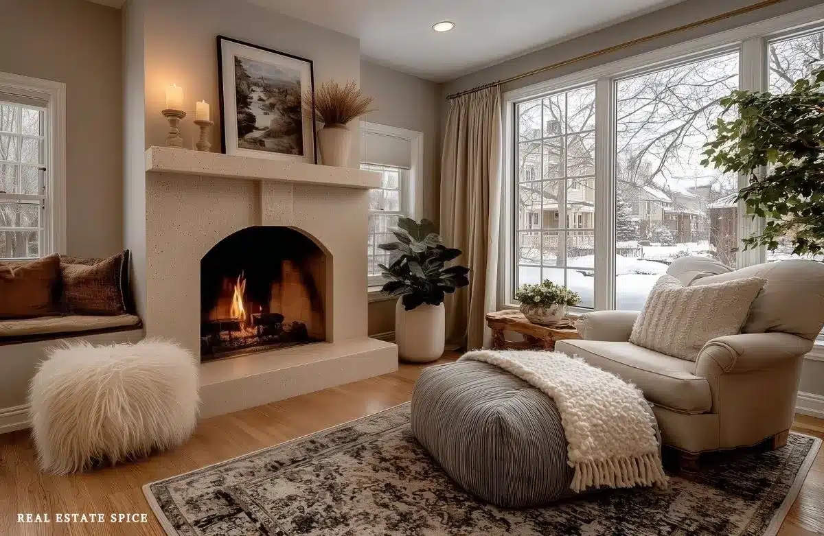 winter living room feature