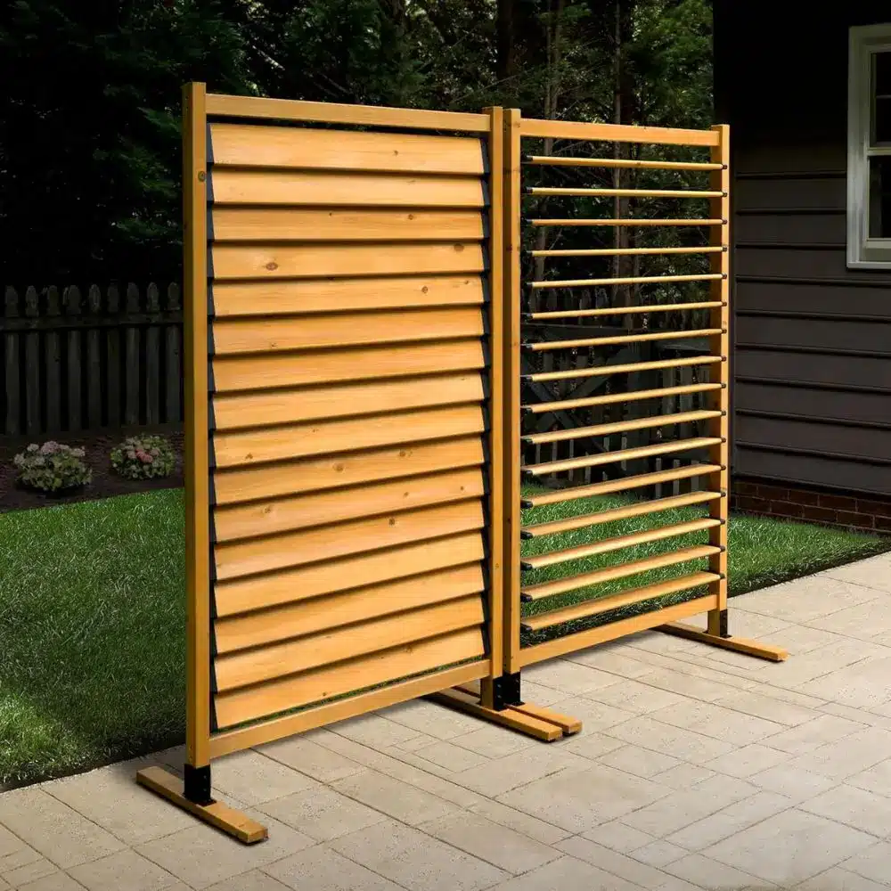 wood privacy fence screen